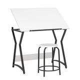 SD STUDIO DESIGNS Hourglass Craft Drafting Table, Charcoal/White SD STUDIO DESIGNS