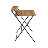 Ball & Cast Folding Computer Desk Foldable Laptop Table 2 Tiers, 32" W, Natural Ball & Cast