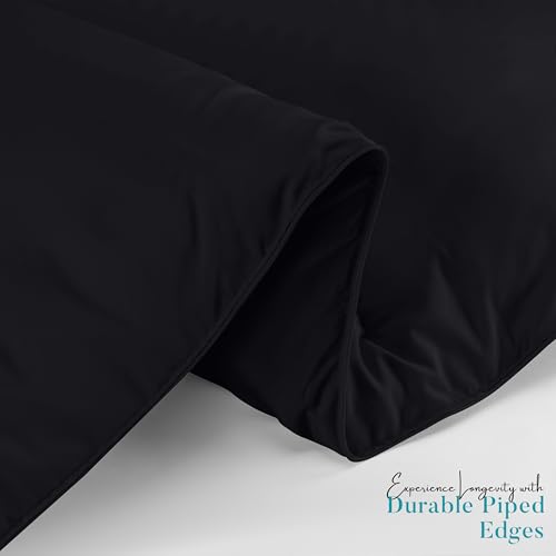Utopia Bedding Comforter Duvet Insert, Quilted Comforter with Corner Tabs, Box Stitched Down Alternative Comforters Twin Size (Black) Utopia Bedding