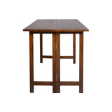 Solid Wood Flip-Top Folding Console to Dining Convertible Table Casual Home