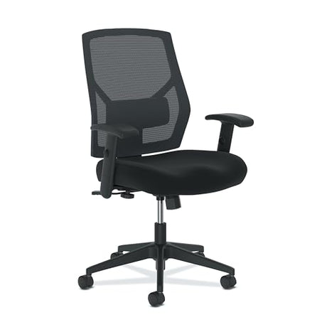 HON Crio Ergonomic Office Chair, High Back Task Chair with Adjustable Arms, Lumbar Support, 360 Swivel, Center-Tilt Recline, for Desks, Computers, Home Office, Black HON