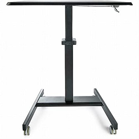 StarTech.com Mobile Standing Desk - Portable Sit Stand Ergonomic Height Adjustable Cart on Wheels - Rolling Computer/Laptop Workstation Table with Locking One-Touch Lift for Teacher/Student (STSCART2) StarTech.com