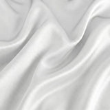 Thmyo 3-Piece Satin Bedding Set,Satin Fitted Sheet with Pillowcases,Soft Comfort Hypoallergenic Breathable Bedding Set (1 Fitted Sheet+2 Pillowcases) (White, Full) Thmyo