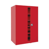 Sandusky Lee EA4R462472-01 Elite Garage Storage Cabinet, Steel Utility Cabinet with Adjustable Shelves, 72"H, Red Sandusky