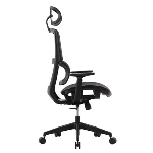 Realspace® Radano Mesh High-Back Executive Office Chair, Black, BIFMA Compliant Realspace
