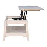 International Concepts Bombay Tall Coffee Table, Unfinished International Concepts