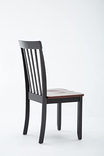 Boraam Bloomington Dining Chair, Black/Cherry, Set of 2 - WoodArtSupply