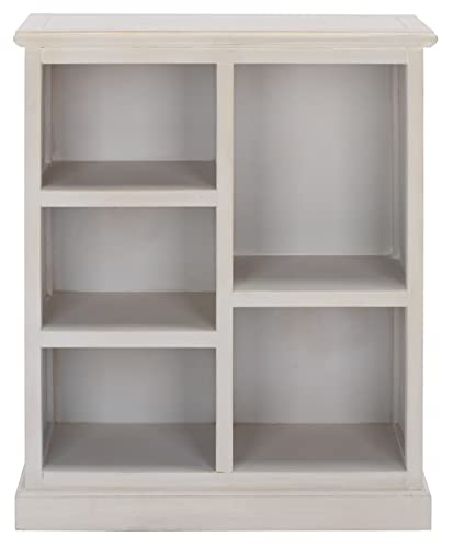 Safavieh Home Collection Maralah White Wash Solid Wood Bookcase 5-Shelf Unit (Fully Assembled) Safavieh