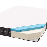 Modway Aveline Gel Infused Memory Mattress with CertiPUR-US Certified Foam, Queen, White Modway