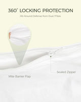 FAUNNA 100% Cotton Duvet Cover, Hypoallergenic Bed Bug Proof White Minimalist Comforter Cover Zipper,Featuring Antimicrobial Product Protection for Enhanced Freshness Breathable Duvet Protector(Full) FAUNNA