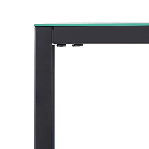 SEI Furniture Darrin Narrow Mirrored Top Console Table, 56", Black SEI Furniture