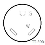 Parkworld RV 30A Extension Cord NEMA TT-30 with Handle, Camper 30amp TT-30P to TT-30R (100FT) Parkworld