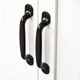 HOMCOM Kitchen Hutch, Pantry Cabinet with Glass Framed Door, Adjustable Shelves and Microwave Space for Dining Room, White HOMCOM