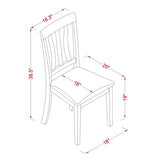 East West Furniture ANTI3-OAK-C 3 Piece Kitchen Set Contains a Round Table with Pedestal and 2 Linen Fabric Dining Room Chairs, 36x36 Inch East West Furniture