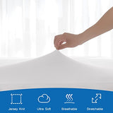 Twin Fitted Sheet Only, Twin Size Sheets for Kids Up to 12 Inches Deep Procket, Single Bed Mattress Sheets Stretchable Breathable Cover for Air Mattress, White Coldwind