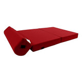 D&D Futon Furniture Sleeper Chair Folding Foam Bed, Portable Studio Guest Sofa Beds 6 x 48 x 72 Red D&D Futon Furniture