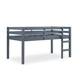 DHP Milton Twin Loft Bed, Space Saving Design, Solid Pine Wood, White Finish DHP