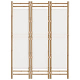 Generic Folding 3-Panel Room Divider 47.2" Bamboo and Canvas8KG Generic