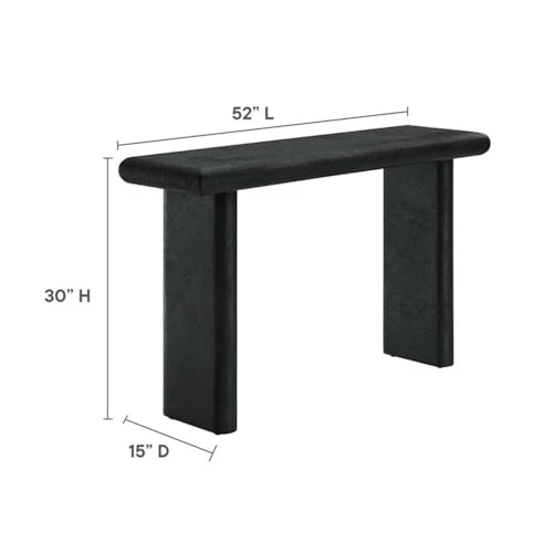 Modway EEI-6577-BLK Relic Concrete Textured Console Table, Black Modway