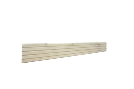 1549-4FTWHW Unfinished White Hardwood Traditional Fluted Panel Moulding - WoodArtSupply