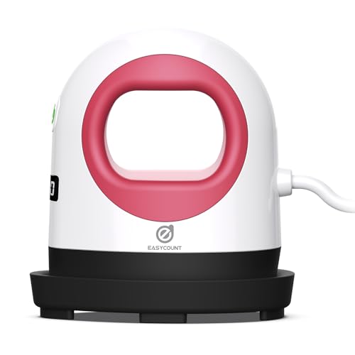 Easy Count E Mini Heat Press Machine, Small Heat Trasfer Machine Easy for Crafts, T-Shirt, Hats, Shoes, and Small HTV Vinyl Projects, Mini Portable Ironing Machine EasyCount E