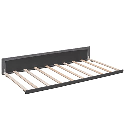 Ball & Cast Queen Size Bed Frame with 2 Drawers and 1 Twin XL Trundle, Linen Upholstered Platform Bed with Button Tufted Headboard and Wood Slats Support, No Box Spring Needed,Dark Gray Ball & Cast