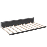 Ball & Cast Queen Size Bed Frame with 2 Drawers and 1 Twin XL Trundle, Linen Upholstered Platform Bed with Button Tufted Headboard and Wood Slats Support, No Box Spring Needed,Dark Gray Ball & Cast