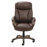 Alera Alera Veon Series Executive High-Back Bonded Leather Chair, Supports Up to 275 Lb, Brown Seat/Back, Bronze Base Alera