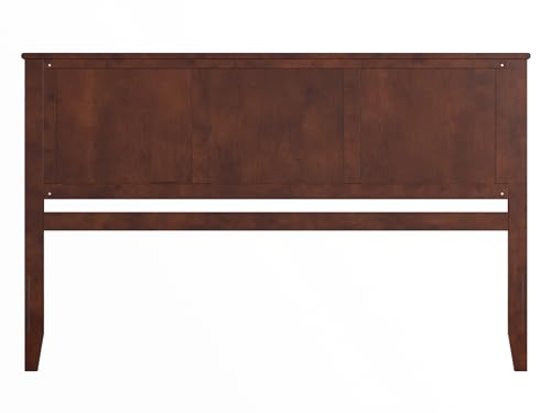 AFI Madison King Size Headboard with Attachable Charger in Walnut AFI