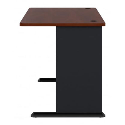 Bush Business Furniture Series A 60W Computer Desk in Hansen Cherry and Galaxy, Large Office Table for Home or Professional Workspace - WoodArtSupply