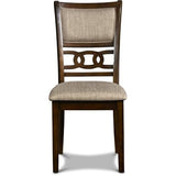 Pemberly Row Solid Wood 5-Piece Round Dining Set in Cherry Brown Pemberly Row