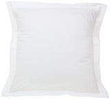 FRESH IDEAS Poplin Tailored Pillow Sham, Euro, 26x26 inches, White FRESH IDEAS