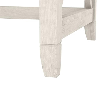 Bush Furniture Key West Writing Table for Home Office | Small Modern Farmhouse Desk, 48W, Linen White Oak - WoodArtSupply