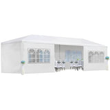 10'x30' Party Tent, Outdoor Wedding Tents with 8 Removable Sidewalls, Gazebo Shelter for Parties Patio, Outside Waterproof Canopy Tents, Party Wedding BBQ Events Tent, White MegaChoice