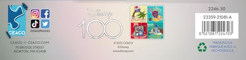 Ceaco - Disney's 100th Anniversary - Stitch Collage - 300 Oversized Piece Jigsaw Puzzle Ceaco