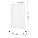 Portable Room Divider, 70.9" H Medical Privacy Screen with Lockable Casters Folding Partition Screen with Oxford Cloth for Hospitals Beauty Salons Nursing Homes 35.4" Wx70.9 H (White) LOONGWEIA