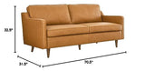 Modway Impart Upholstered Genuine Leather Sofa in Tan Modway