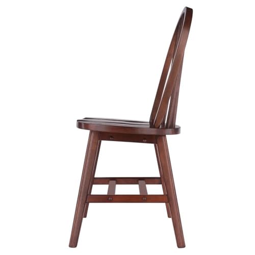 Windsor 2-Pc Chair Set - Walnut - WoodArtSupply