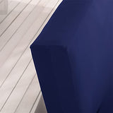 Stretch Futon Cover Armless Sofa Slipcover Foldable Sofa Bed Covers with Elastic Bottom, Machine Washable (Dark Blue) Sokamore