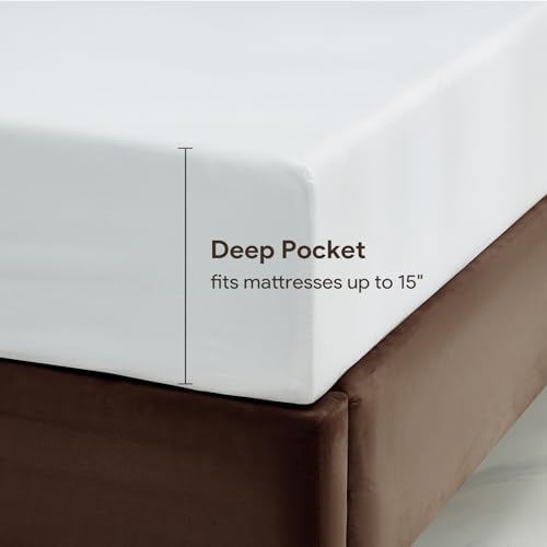 Maple&Stone Twin Fitted Sheet Only - Bulk Pack of 6 Bottom Sheets - Premium Soft & Breathable, Brushed Microfiber Fabric for Twin Size （White） Maple&Stone