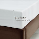 Maple&Stone Twin Fitted Sheet Only - Bulk Pack of 6 Bottom Sheets - Premium Soft & Breathable, Brushed Microfiber Fabric for Twin Size （White） Maple&Stone
