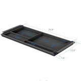 Mount-It! Under Desk Drawer with 4 Compartments, Deep Low-Profile Slide-Out Storage Organizer, 25.8″ x 12.5″ x 1.6″, Smooth Glide Pull-Out Tray for Traditional & Single Motor Standing Desks, Black Mount-It!