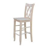 International Concepts 29-Inch Double X Stool, Unfinished IC International Concepts