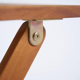 Outsunny 3 Pieces Patio Bistro Set Foldable Wooden PE Rattan Conversation Furniture Outdoor with Cushions, for Porch, Backyard, Garden, Light Teak Outsunny