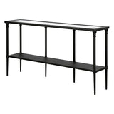 Nellie 55'' Wide Rectangular Console Table with Metal Shelf in Blackened Bronze Henn&Hart