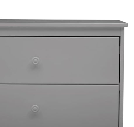 Delta Children Sutton 3 Drawer Dresser with Changing Top and Interlocking Drawers - Greenguard Gold Certified, Grey Delta Children
