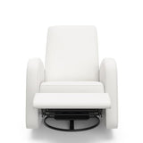 Storkcraft Santa Monica Power Recliner Swivel Glider (Ivory Basketweave) – Effortless Electronic Power Recline, USB-A & USB-C Charger Storkcraft