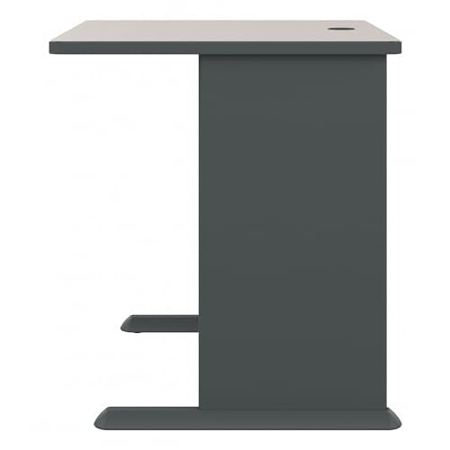 Bush Business Furniture Series A 36W Small Desk in White Spectrum and Slate, Compact Computer Table for Home or Professional Office - WoodArtSupply