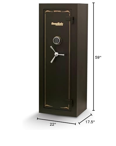 SnapSafe Titan Modular Gun Safe, 75010 - Easy to Assemble Heavy Duty Safe with Digital Keyless Entry & Fire Protection - Ideal Firearm Safe, Closet Vault, Home Safe for Valuables & Store Up to 12 Guns SnapSafe