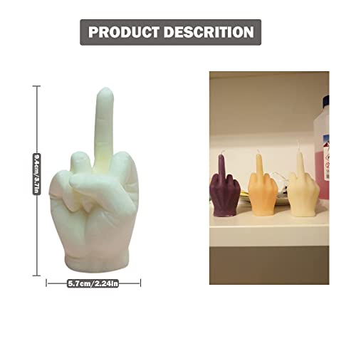 TOPYS 3D Hand Shaped Silicone Mold, 3.7in Gesture Candle Mold,Middle Finger Shaped Resin Casting Mould for Candle Making and Baking Making Soap Wax Cake Mousse Ice Cream